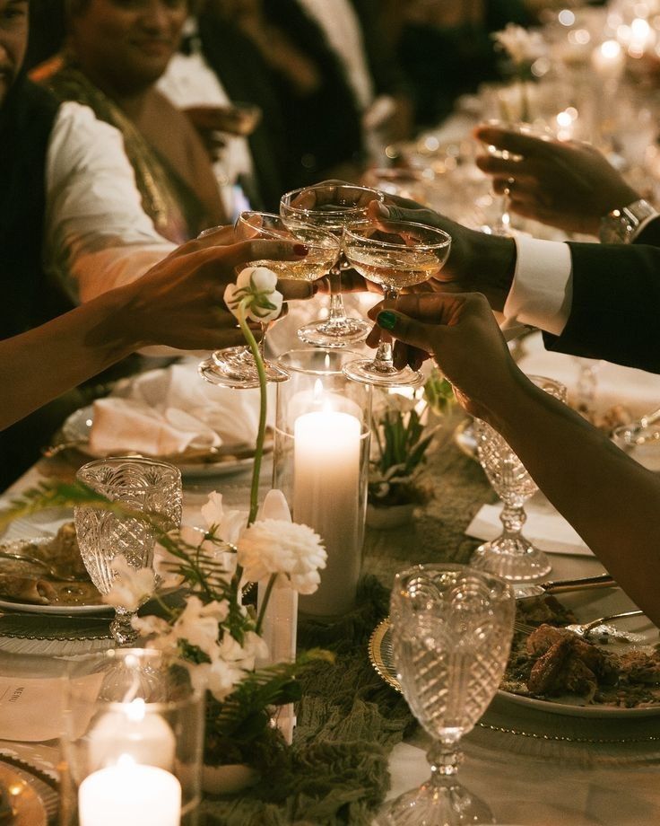 A shared wedding meal at Ashden Manor